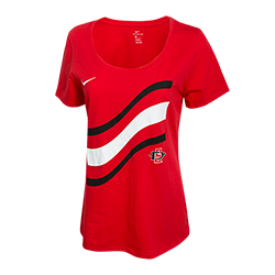 Women's Nike SD Spear Wavy Stripes Tee-Red