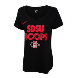 Women's Nike SDSU Hoops Tee-Black