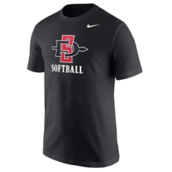 SD Spear Softball Tee-Black