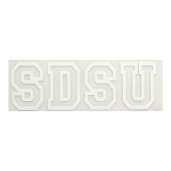 SDSU Decal-White