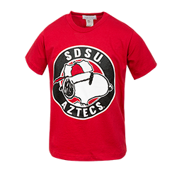 Toddler SDSU Aztecs Snoopy Tee-Red