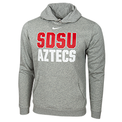 Nike SDSU Aztecs Hood Sweatshirt-Gray