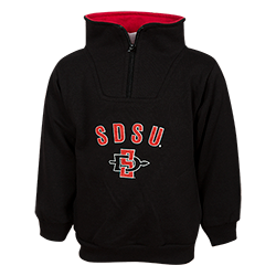 Toddler SDSU 1/4 Zip Jacket-Black