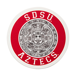 Aztec Calendar Stone Coaster-Red