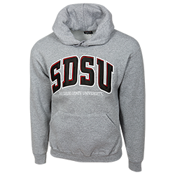 SDSU Twill Hood Sweatshirt-Gray