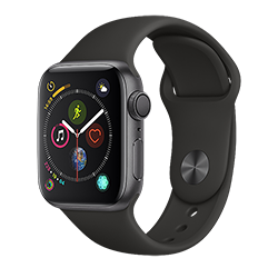 Apple Watch Series 4 GPS 40MM (Space Gray) Aluminum Case w/ Black Sports Band