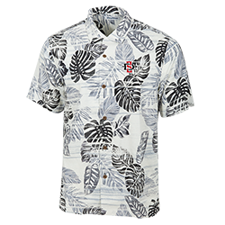 Tommy Bahama SD Spear Palm Frond Shirt- White & Black