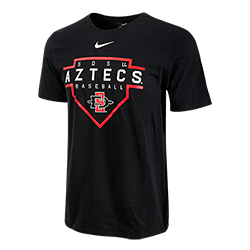 Nike SDSU Aztecs Baseball Diamond Tee-Black