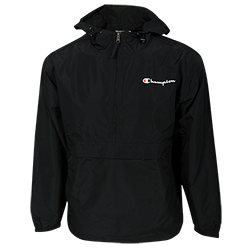 champion windbreaker mens black