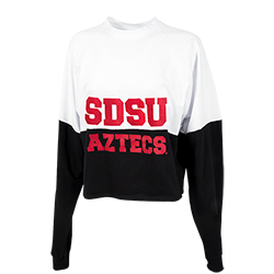 shopaztecs - Women's SDSU Aztecs Cropped L/S Tee