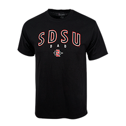 SDSU Dad Tee-Black