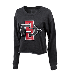 Women's SD Spear Crop Sweatshirt-Graphite