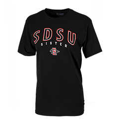 SDSU SD Spear Sister Tee-Black