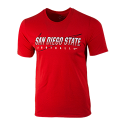 2019 Nike Sideline Pre-Season San Diego State Football Tee-Red