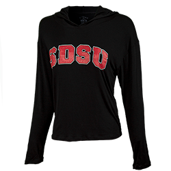 Women's SDSU Sugar Lightweight Sweatshirt-Black
