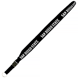 San Diego State Snap Release Lanyard-Black & White