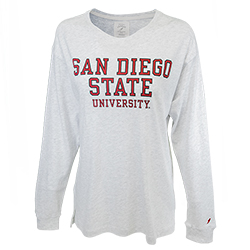 Women's San Diego State University Tee - Oxford Gray