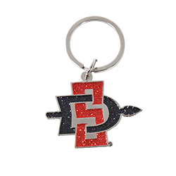 SD Spear Sparkle Keytag-Red/Black