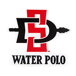SD Spear Water Polo Decal - Red/Black