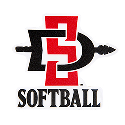 SD Spear Softball Decal-Red/Black