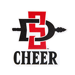 SD Spear Cheer Decal-Red/Black