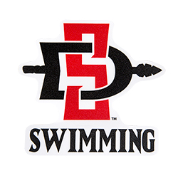 SD Spear Swimming Decal-Red/Black