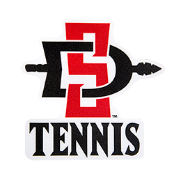 SD Spear Tennis Decal-Red/Black