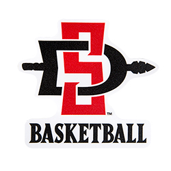 SD Spear Basketball Decal-Red/Black