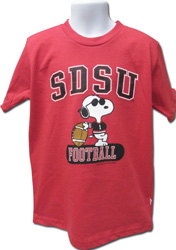 SDSU Youth Snoopy Football Shirt - Red