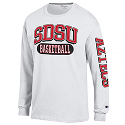 SDSU Basketball Long Sleeve - White