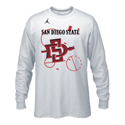 Nike Jordan 2020 Mountain West Tournament SDSU Bench Long Sleeve