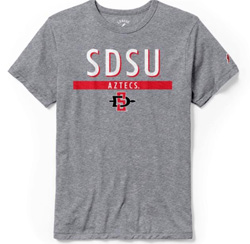 SDSU Aztecs Triblend Tee - Oxford Gray