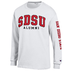 SDSU Alumni Long Sleeve Tee - White