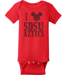 SDSU x Disney Mickey Onesie - Red