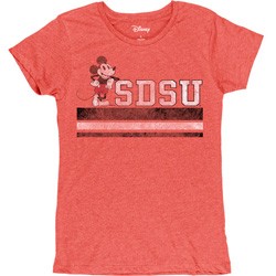 SDSU x Disney Women's SDSU Mickey Tee - Red