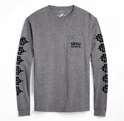 SDSU Aztecs Long Sleeve Tee - Gray