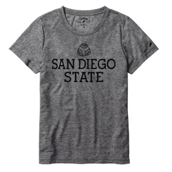 Womens San Diego State Recycled Tee - Gray