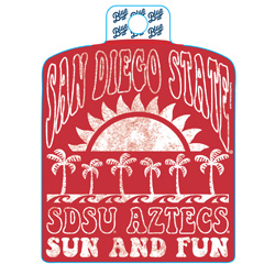 San Diego State SDSU Aztecs Sun and Fun Decal - Red