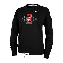 2020 Women's Nike Sideline San Diego State Aztecs Fleece Crew - Black