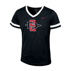 2020 Girl's Nike Sideline SD Spear V-Neck Tee - Black