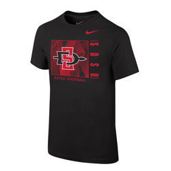 2020 Boy's Nike Sideline Aztec Football Cotton Tee - Black