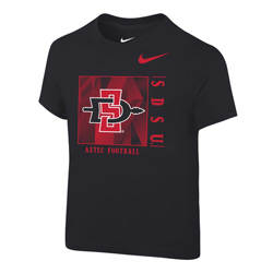 2020 Toddler Nike Sideline Aztec Football Cotton Tee - Black