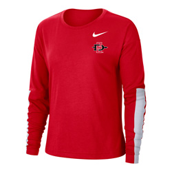 2020 Women's Nike Sideline SD Spear Breathe Long Sleeve Tee - Red
