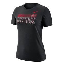 2020 Women's Nike Sideline SDSU Aztecs Cotton Tee - Black