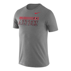 2020 Nike Sideline SDSU Aztecs Lift Tee - Gray