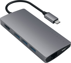 USB-C Multiport Adapter, 4K HDMI, USB-A, Ethernet, PD Charging