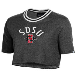 Under Armour Women's SDSU Mesh Crop Tee - Black