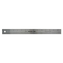 Bazic Stainless Steel Ruler with Non Skid Back