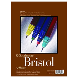 Bristol 2 Ply Vellum Tape Side 15 Sheets 100LB 14x17