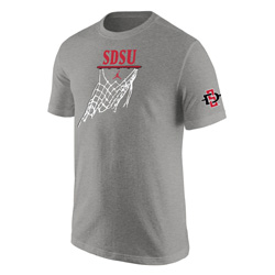 Nike Jordan SDSU Basketball Net Cotton Tee - Gray